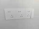 公牛（BULL）开关插座G57蝶翼超薄10A七孔大面板插座G57Z323暮雪白暗装 实拍图