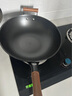 京严炒锅章丘款铁锅无涂层炒菜不粘锅家用精铁锅具燃气电磁炉用已开锅 【灶具通用】适合5-8人  赠盖铲  直径 34cm 百年工艺｜传统铁锅｜健康不沾 实拍图