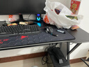 初学者  电脑桌台式家用电竞桌椅套装办公桌简约书桌游戏桌书房写字桌子 子夜黑120*60-电竞纹路 实拍图