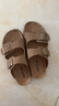 西遇平底勃肯凉拖鞋女2025新款夏季外穿一字拖鞋森系新复古回潮凉鞋 棕色 39 实拍图