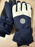 目丸保暖手套男女户外冬天骑行防寒风加绒厚触屏女防水冬季棉滑雪手套 5#雪花圆标藏青色（拼色男款） 实拍图