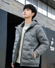 啄木鸟轻薄羽绒服男士冬季新款连帽加绒保暖防风短款羽绒服休闲外套男装 XG22豆灰 XL 【115-130斤】 实拍图
