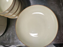 奶油风茶卡家用高颜值饭碗菜盘高温陶瓷碗盘餐具套装 茶卡 4个7英寸盘子 实拍图