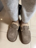 红蜻蜓毛毛鞋女冬款厚底加绒勃肯鞋雪地靴棉鞋WTC44660 灰色 38 实拍图