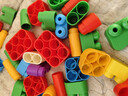 Hape柔性polym积木 防吞大颗粒可机洗可脚踩软胶积木 男女孩玩具礼物 PolyM七彩体验装 18M-3Y 实拍图