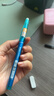 晨光(M&G)文具 热可擦中性笔 拔盖全针管晶蓝色水笔0.5mm 小学生用热敏摩擦签字笔 12支/盒AKP18217B2 实拍图