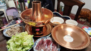隆顺铜艺铜火锅插电紫铜木炭铜火锅炭炉插电碳两用铜锅老北京涮羊肉锅具 鸳鸯4-6人【旗舰款】 32cm 实拍图