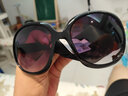 砾石 太阳镜女 大框复古女士墨镜蛤蟆眼镜 司机驾驶旅游佩戴 可定近视 黑色 实拍图