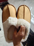 棉拖男棉拖女居家棉拖鞋加绒棉拖鞋男保暖鞋月子鞋女包头拖女 卡其色 38-39 偏小一码 实拍图