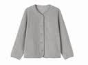 MUJI 女式 抓绒 开衫 外套 外衣 长袖 25年冬季 女装 BB2T4C5A 灰色 S （155/80A） 实拍图