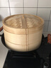 竹之森（ZHUZHISEN） 竹之森家用竹蒸笼纯手工竹制加深小笼包蒸笼商用大号包子蒸屉 外径33cm 加深（2笼1盖）(7cm内深) 实拍图