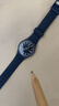 斯沃琪（Swatch）瑞士手表 绅士蓝2.0 双日历新年礼物石英男女腕表考试表 SO28N702 实拍图