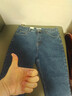 AEMAPE苹果纯棉秋冬季牛仔裤中老年高腰深裆宽松直筒爸爸装百搭加绒长裤 （厚款）A款#浅蓝色 36 (2尺8) 实拍图