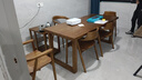 金沙公爵（Duke Kingtha）实木大板茶桌椅组合现代简约轻奢原木客厅家用胡桃色办公室泡茶桌 单桌：140*70*75*5cm(松木) 普通标准款 实拍图