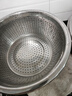 茶花不锈钢沥水篮 家用淘米洗菜洗碗 不锈钢漏盆菜篮子水果盘28cm 实拍图