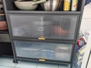 帅仕（shuaishi）厨房用具置物架落地多层餐边柜收纳碗柜家用橱柜微波炉烤箱储物柜 【升级特厚】灰5层80长42深丨高硬度实心门丨特强承重 实拍图