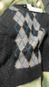 优衣库女装菱格圆领针织衫/毛衣毛衫482645 09 黑色 L /160/88A 实拍图