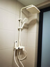 惠达（HUIDA）淋浴花洒增压全套家用浴室卫生间大顶喷沐浴钢琴键套装奶白W01 实拍图