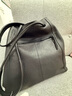裘真008水桶包女斜挎通勤大容量真皮复古小众植鞣牛皮包包 黑色-大号 实拍图
