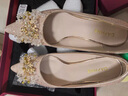 达芙妮简约百搭尖头高跟鞋女法式单鞋高级不累脚新娘鞋婚鞋 香槟色 40 实拍图