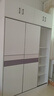 白浅【免费安装】衣柜卧室储物柜子移门衣橱简易推拉门大衣柜 【三门】1.6米主柜+顶柜 实拍图