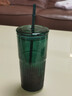 星巴克（Starbucks）墨绿色女神款玻璃杯550ml吸管杯办公室复古冷水杯圣诞礼物 实拍图