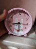 码仕 闹钟卡通儿童创意小闹钟可爱夜光学生床头钟懒人电子钟 粉色萌兔开学季 实拍图