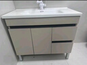 意洁利蜂窝铝落地浴室柜组合加深陶瓷一体盆洗手盆卫生间洗漱台洗脸盆柜 80cm落地普通盆-不配镜柜 奶油色(右小门款)-配白猫龙头 实拍图