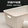 名创优品（MINISO）格纹仿藤编带盖收纳筐 桌面收纳盒宿舍办公杂物收纳篮 中号2个装 实拍图