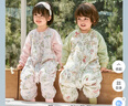 威尔贝鲁（WELLBER）恒温睡袋婴幼儿1-3岁竹棉睡衣秋冬儿童宝宝防踢被子薄夹棉 绮梦L 实拍图