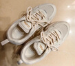 骆驼（CAMEL）运动老爹鞋女透气厚底潮休闲鞋子 K23S60L8016 米色 38 实拍图