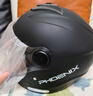 凤凰（Phoenix）新国标A类3C认证电动车摩托车头盔双镜片防雾防风保暖哑黑 男女四季通用电瓶车3/4半盔冬季安全帽 实拍图