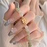 花影（HUAYING）轻奢和田玉桃花银手链女士珍珠手串首饰纪念日生日礼物送女友老婆 [和田玉]'玉'上桃花*双层叠戴 实拍图