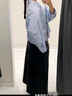 优衣库合作款/女装打褶裙裤/高腰阔感裙裤479698 08 深灰色 2XL /165/84A 实拍图