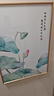 墨派荷花图新中式卫生间防水洗手间门口挂画浴室厕所装饰画免钉免打孔 爱莲 50*70cm晶瓷+铝合金边框 实拍图