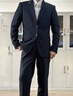海澜之家（HLA）西服套装男春秋新轻商务经典系列西装套装 藏青01【西服+西裤】 【预订】 XL 180/96A推荐150~160斤 实拍图