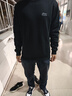 李宁（LI-NING）卫衣男女同款冬季加绒保暖舒适套头宽松潮流情侣款运动长袖上衣 黑色【加绒】 2XL 实拍图