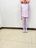俞兆林儿童保暖内衣男女童秋衣秋裤宝宝加厚中领德容套装 奶油紫 150  实拍图