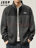 JEEP SPIRIT吉普外套男秋冬季卫衣男装男士摇粒绒休闲开衫抓绒衣服 深灰 XL 实拍图