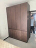缘笙宸黑胡桃木实木衣柜家用现代超大储物橱柜简约对开门衣橱一门到顶 四门衣柜 实拍图