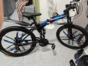凤凰（Phoenix） 凤凰自行车可折叠山地车路虎男士成年人变速女式越野公路单车 十刀炫彩/折叠双避震/全竞速轴承 26寸24速【参考：158-188cm】 实拍图