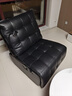 全友家居意式极简多功能懒人沙发头层牛皮真皮单人沙发旋转椅子家具 黑色|牛皮|功能单椅 实拍图
