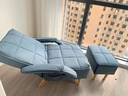华莱德单人沙发折叠老人专用午睡可折叠靠背椅子阳台懒人沙发办公懒人椅 升级深灰色沙发+凳(亲肤棉麻面料 实拍图