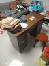 幻狐 （DREAM FOX ） 电脑桌台式家用办公书桌现代简约带抽屉学生学习桌卧室写字桌子 推荐【五抽+柜门】深胡桃色120CM 实拍图