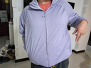 优衣库女装双面穿防风摇粒绒拉链连帽外套户外防水冬季新款479697 479697/71浅蓝紫色 2XL 实拍图