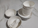 传旗 碗盘餐具套装 26头纯白礼盒碗碟套装 适用3-6人 实拍图