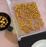 喜上眉梢喜饰黄金古法金珠999足金散珠硬金光面磨砂转运珠路路通圣诞礼物 4mm 重工古法珠单颗  0.25 实拍图