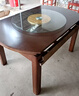 木斌实木餐桌椅组合现代简约家用小户型可伸缩折叠饭桌客厅中式大圆桌 【胡桃色】单餐桌 1.38米 实拍图