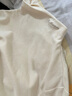 茵曼（INMAN）打底衫女士洋气美肤T恤2026春季女装新款半高领刺绣长袖修身上衣 米杏色 -18438146H1 L 实拍图
