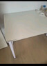 电脑桌子书桌家用办公桌简易学习写字桌长方形培训桌长条桌折叠 暖白色100*50*75白架单层加杠 实拍图